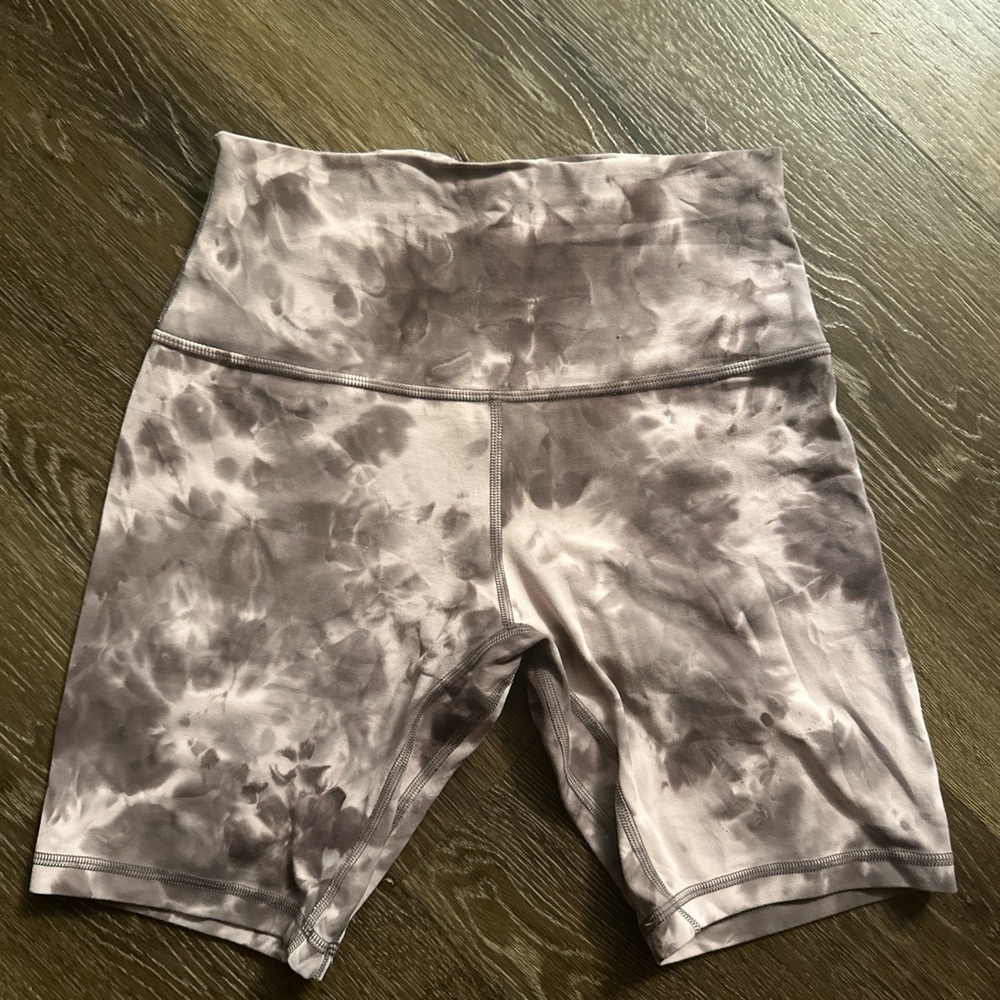 lululemon athletica Gray Tie-Dye Athletic Shorts